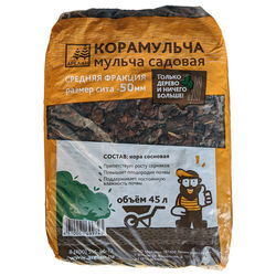 Кора сосновая Корамульча средняя фракция 45л