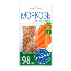 Морковь Нантская 4 семена Агроуспех драже 350 шт