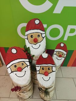 Декоративная уличная фигура Дед Мороз Красный нос