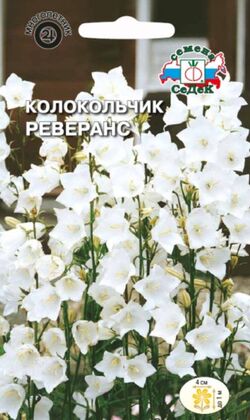 Колокольчик персиколистный Реверанс белоснежный СЕДЕК 0,05 г