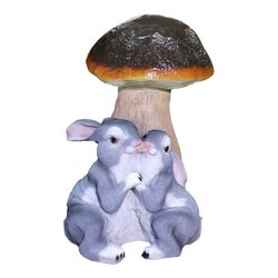 Садовая фигура Белый гриб и зайцы